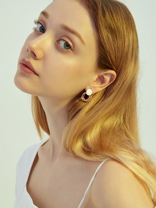 Loop Oil-drop Glaze Earrings